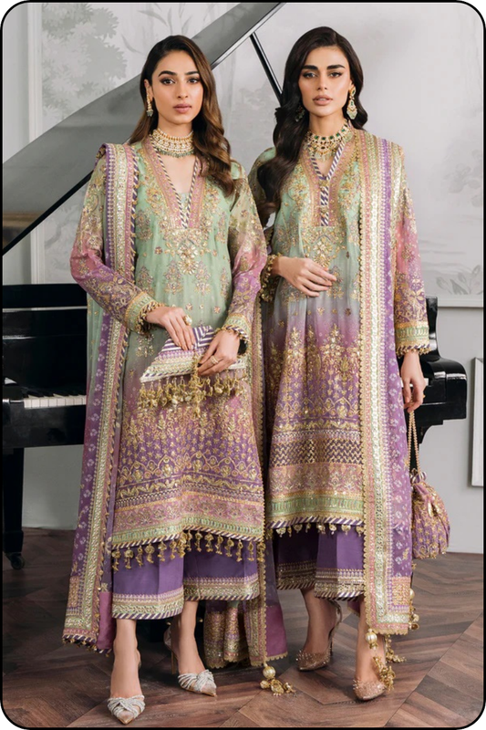 Baroque Chantelle Embroidered Luxury Chiffon 3 Pc Unstitched Suit EC-08