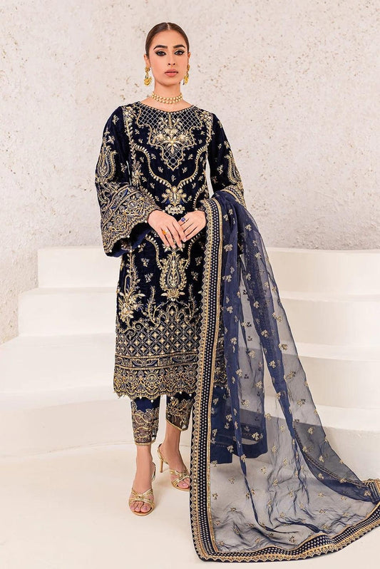 Gulaal Embroidered Velvet Suits Unstitched 3 Piece INSIYAH 03- Luxury Collection