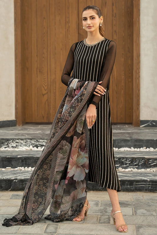 Lulusar Luxury Chiffon Embroidered Unstitched Collection Yuguz Dress