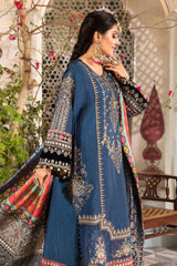 Maria.B Midnight Blue BD-2407 Heritage Luxury Chiffon Collection Unstitched 3 Pieces