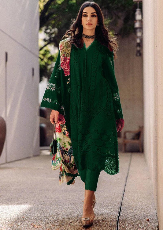 SAIRA RIZWAN LUXURY LAWN EMBROIDERED CHIKEN KARI COLLECTION Green