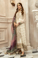 Maria.B Embroidered Unstitched 3 Piece Suit D- 02 - Luxury Wedding Collection