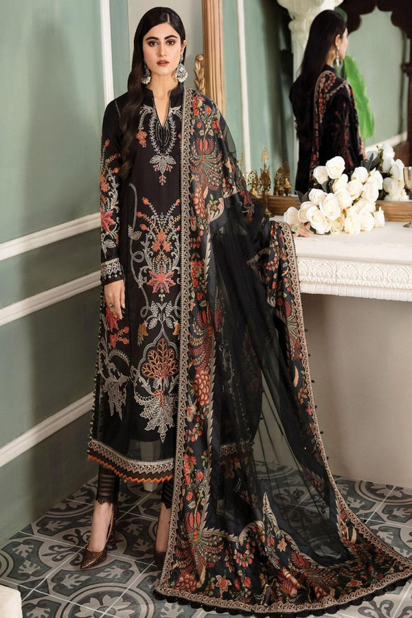 Maria.B Mbroidered Luxury Lawn Collection Sateen D-05 Unstitched 3 Pieces
