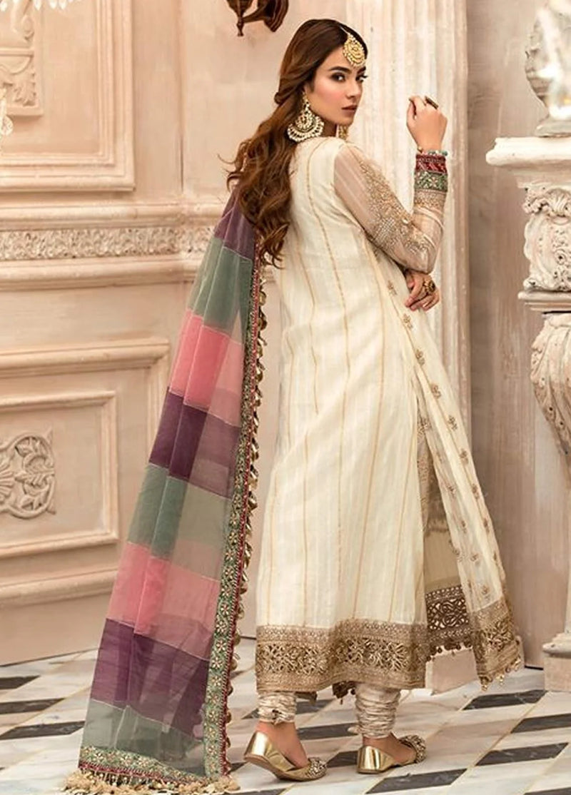Maria.B Embroidered Unstitched 3 Piece Suit D- 02 - Luxury Wedding Collection