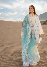 Crimson Embroidered Lawn Suits Unstitched 3 Piece CR23E French Summer D1A - Luxury Collection