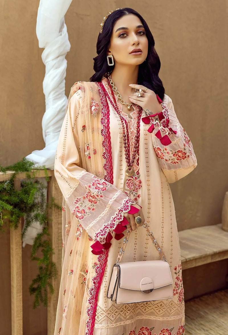Adan's Libas Zaire Luxury Lawn Eid Collection 3 Pieces Unstitched - Mischska