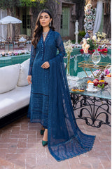 AZURE Embroidered 3 PC Chiffon Drizzling Snow
