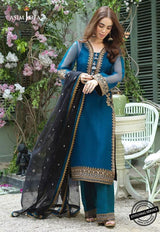 ASIM JOFA JASHN COLLECTION - AJ-48 ORGANZA EMBROIDERED COLLECTION 3 PIECES UNSTITCHED