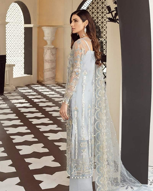Gulal Layla Embroidered Organza Collection 3 Piece Unstitched Suit D-6