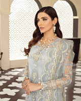 Gulal Layla Embroidered Organza Collection 3 Piece Unstitched Suit D-6