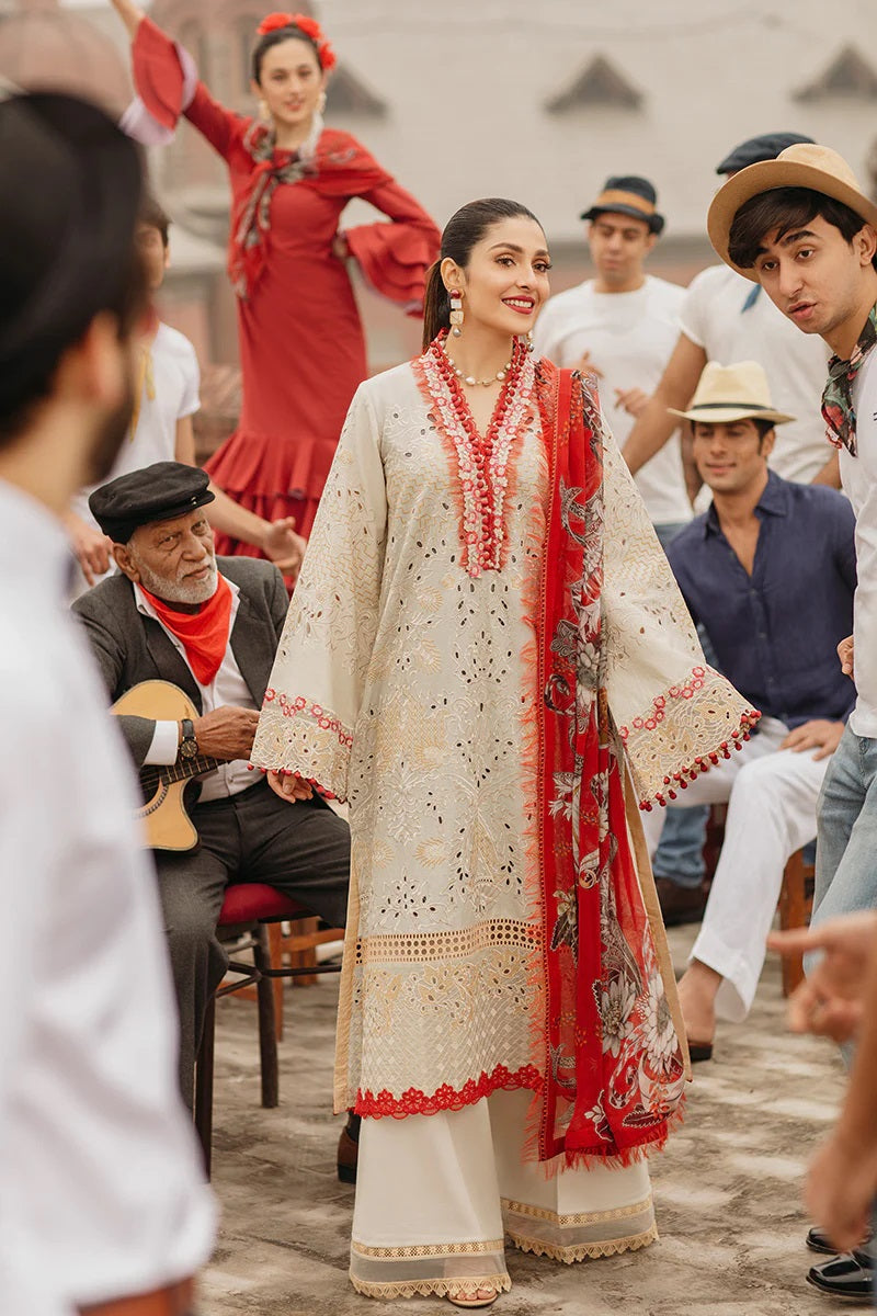 Mushq Embroidered Lawn Suits Unstitched 3 Piece MSL22-09 ALBA - Luxury Summer Collection