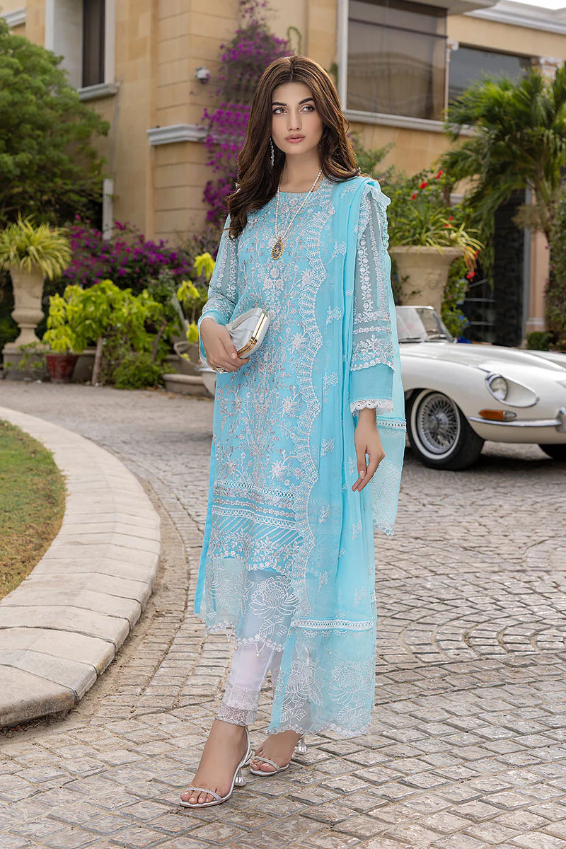 Azure Aqua Stone 3 Pc Unstitched Eid Formal Luxury Collection