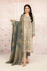 Maria.B Luxury Lawn 3 PC Embroidered Unstitched With Chiffon Embroidered Duppatta  MB D-15