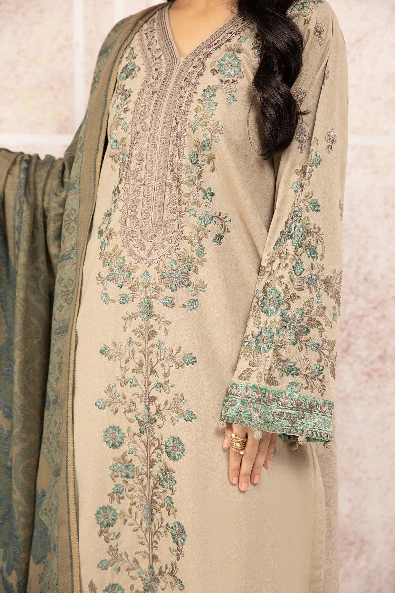 Maria.B Luxury Lawn 3 PC Embroidered Unstitched With Chiffon Embroidered Duppatta  MB D-15
