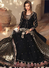 Sateen By Maria.B Embroidered Raw Silk Satin Suits Unstitched 3 Piece MB D6 - Luxury Collection